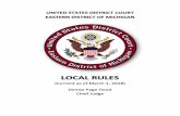LocalRules MIED MAR18 - United States District Court for ... · UNITED STATES DISTRICT COURT ... (2) No Response and No Hearing Allowed 26 (3) ... LR 37.1 Motion to Compel Discovery