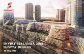 Invest malaysia 2012 Sunway Berhad - ChartNexus Education Retail ... • Additional bank borrowings to be obtained ... forward looking statements which are based on Management’s