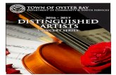 2016 - 2017 DISTINGUISHED ARTISTS - Oyster Bayoysterbaytown.com/wp-content/uploads/2016-2017-Distinguished...The Town of Oyster Bay “2016-2017 Distinguished Artists ... Eranga and