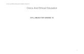 Civics and Ethical Education Syllabus Grade 10info.moe.gov.et/curdocs/Civics10s.pdf• Understand the values and principles of a democratic system. ... Civics and Ethical Education