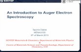 Introduction to Auger Electron   Introduction to Auger Electron Spectroscopy Spyros Diplas . ... â€¢Atomic number contrast. ... Scanning Auger Electron Microscopy;