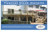 Fairfax County Typical Deck Details County, Virginia Typical Deck Details Based on the 2012 Virginia Residential Code The design details in this document apply to residential, single-level