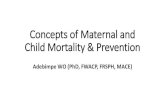 Concepts of Maternal and Child Mortality & Preventionoer.unimed.edu.ng/LECTURE NOTES/1/1/Dr-ADEBIMPE-Concepts...Concepts of Maternal and Child Mortality & Prevention Adebimpe WO (PhD,