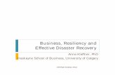 Business, Resiliency and Effective Disaster Recovery ·  · 2016-04-13Business, Resiliency and Effective Disaster Recovery Anne Kleffner, ... Business continuity management ... organization