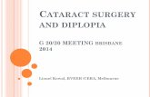 Cataract surgery and diplopia - The Private Eye Clinic · CATARACT SURGERY AND DIPLOPIA G 20/20 MEETING BRISBANE 2014 Lionel Kowal, RVEEH /CERA, Melbourne