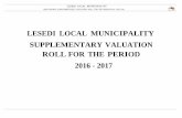 LESEDI LOCAL MUNICIPALITY SUPPLEMENTARY VALUATION ROLL … · lesedi local municipality supplementary valuation roll for the ... erf ptn market value of ... lesedi local municipality
