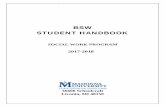 BSW STUDENT HANDBOOK - Madonna University · BSW . STUDENT HANDBOOK . SOCIAL WORK PROGRAM . 2017-2018. ... in Gaylord in northern Michigan, ... Student Handbook.