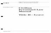 Civilian Personnel Law Manual Title II—Leave. Part-time employees e. Consultant 2. Specific categories of employees a. Agricultural marketing agents b. Employees of cooperating agency