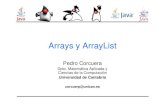 Arrays y ArrayList (2).pdf · Índice • Arrays • Ciclo for mejorado • Algoritmos con arrays • Uso de arrays con métodos • Arrays multidimensionales Java 3 • Array Lists
