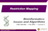 Restriction Mapping - Lehigh CSElopresti/Courses/2007-08/CSE308-408/Lectures...CSE 308-408 · Bioinformatics: Issues and Algorithms Lopresti · Fall 2007 · Lecture 7 - 3 - Recall