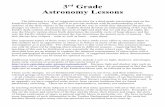 rd Grade Astronomy Lessons - Department of Mathematicsmath.duke.edu/~plesser/outreachstuff/EarthSunMoon.pdf · 3rd Grade Astronomy Lessons ... motions of the three objects in the