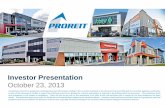 Investor Presentation - PRO Real Estate Investment Trust ...proreit.com/files/info-presentation/3-PROREIT_presentation... · Investor Presentation ... include but are not limited