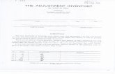 Adjustment Inventory... · THE ADJUSTMENT INVENTORY By HUCH M. BELL Published by STANFORD UNIVERSITY PRESS Stanford University, California NAME AGE NAME OF SCHOOL SCHOOL Cz.,SS DIRECTIONS