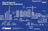 City of Toronto Official Plan Indicators (2017) · City of Toronto | Official Plan Indicators 1 City of Toronto Official Plan Indicators 2017 ... 500 600. TARGET. 20062011 2015. 265