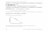 Applications with Right Triangles - SPACE 7 Trigonometric Applications to Triangles 586 University of Houston Department of Mathematics Chapter 7 Trigonometric Applications to Triangles