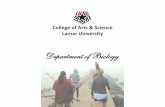 ollege of Arts & Science Lamar University to iology Department and Degree 4 achelor of Science iology Degree Plan 6 ... 3111 and 3312, 3112); General Physics - eight semester hours