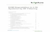 EVM Degradation in LTE Systems by RF Filtering - … EVM of an LTE signal is defined as the magnitude of the difference between a complex transmitted data symbol and an ideal reference