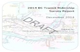 2014 BC Transit Ridership Survey Report - 2014 Bus survey.pdf2014 BC Transit Ridership Survey Report ... DRAFT. Based on research ... Methods class at Binghamton University for the