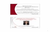 Noel-Levitz Advanced Advising Webinar Series · Noel-Levitz Advanced Advising Webinar Series Webinar 3, ... student engagement, and student satisfaction are on the ... • Advising