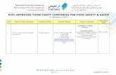 PCFC APPROVED THIRD PARTY COMPANIES FOR ...trakhees.ae/en/ehs/fs/Documents/Third Party Agencies/TPA...PCFC APPROVED THIRD PARTY COMPANIES FOR FOOD SAFETY & HACCP (in alphabetical order)