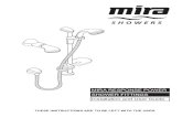 MIRA RESPONSE POWER SHOWER FITTINGS … · 1 THESE INSTRUCTIONS ARE TO BE LEFT WITH THE USER Installation and User Guide SHOWER FITTINGS MIRA RESPONSE POWER