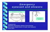 Emergency eyewash and showers - Minnesota … · Emergency eyewash and showers Prepared by: MNOSHA Workplace Safety Consultation Minnesota Department of Labor and Industry June 2011