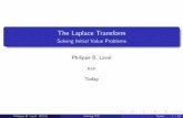 The Laplace Transform - Kennesaw State Universityksuweb.kennesaw.edu/~plaval/math2306/lap_ivp_slides.pdf · transform, we rewrite it as an equation in Y (s), the Laplace transform
