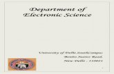 Electronic Science Department of - Home - University of …du.ac.in/du/uploads/research/research departments/2942014_Research...The Department of Electronic Science was established