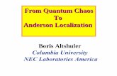 From Quantum Chaos To Anderson Localizationfox/pdeaaip_files/LocChaos_NZ... · From Quantum Chaos To Anderson Localization . RANDOM MATRICES ... typical families of quadratic forms