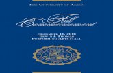 D 11, 2010 E J T P ARTS HALL - University of Akron · Recuerdos de la Alhambra by Francisco Tarrega Granada by Issac Albeniz Adam Sarata – Guitar THE ALMA MATER. . . . . . . . .