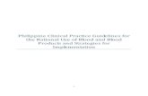 Philippine Clinical Practice Guidelines for the Rational Use of Blood and Blood ...€¦ ·  · 2016-10-19Philippine Clinical Practice Guidelines for ... Products and Strategies