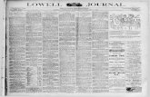 LOWELL JOURNAL. - Kent District Librarylowellledger.kdl.org/Lowell Journal/1889/02_February/02...LOWELL JOURNAL. One Dollar a Year. OfiEios in Treda's Opera Bouse Blook. Three Cents