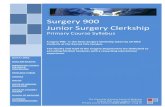 Surgery 900 - kumc.edu education/SURG 900-Primary Cou… · Surgery 900 Junior Surgery Clerkship ... Anal Fissure d) Anal Fistula (fistula in ano) 7. ... 15. Lung Nodule a) ...