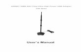 User s Manual - netkrom.com · AIRNET 54Mb 802.11b/g Ultra High Power USB Adapter with Base . User’s Manual . 1 ... mode to connect to a wireless AP or router for accessing ...