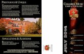 PRESTIGIOUS & UNIQUE C - …chambermusiccampofportland.com/wp-content/uploads/Chamber-Musi… · unique programs: Music and Art, Advanced Chamber Music, Overnight Program, and our