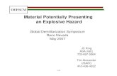 Material Potentially Presenting an Explosive Hazard · Material Potentially Presenting an Explosive Hazard ... Material Potentially Presenting an Explosive Hazard ... with explosive