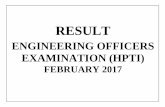  · HARYANA POWER UTILITIES, DAE FOR ENGINEERING OFFICERS EXAMINATION, FEBRUARY 2017 MARKS STATEMENT Note: The Minimum Number of Marks to pass the Examination: (i) 40% in each paper;