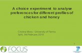 A choice experiment to analyse preferences for different ... Cristina Mora.pdf · 1 A choice experiment to analyse preferences for different profiles of chicken and honey Cristina