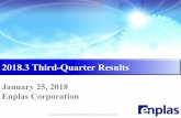 2018.3 Third-Quarter Results - Third Quarter Business Results Copyright ©2018 ENPLAS CORPORATION, All rights reserved （100 million yen） 2018.3 Third Quarter Results by Segment
