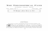 TI-IE THEOSOPHICAL PATH - theosociety.org THEOSOPHICAL PATH KATHERINE TINGLEY ... as apparent in a bowl of water as in one drop of the same fluid or in an ocean. ... prisoner produced