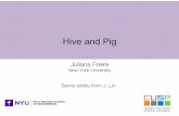 Hive and Pig - VGCWikijuliana/courses/BigData2014/Lectures/hive... · Hive and Pig! • Hive: data warehousing application in Hadoop • Query language is HQL, variant of SQL •