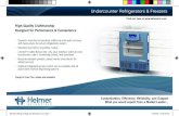Undercounter Refrigerators & Freezers - RXinsiderrxinsider.com/platinum_pages/2013/pdf/helmer_hp.pdf · Customization, Efficiency, Reliability, and Support What you would expect from