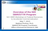 Overview of the NIH SBIR/STTR Program of the NIH SBIR/STTR Program ... Matthew Portnoy, Ph.D. SBIR/STTR Program Coordinator Office of Extramural Research, NIH . National Institutes