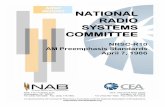 NRSC NATIONAL REPORT RADIO SYSTEMS … RADIO SYSTEMS COMMITTEE NRSC-R10 AM Preemphasis Standards April 7, 1986 NAB: 1771 N Street, N.W. CEA: 1919 South Eads Street Washington, DC 20036