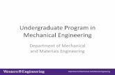Undergraduate Program in Mechanical Engineering · •Applied Mathematics for Engineering II (Y2) ... Vibrations Lab ... Thermofluids labs
