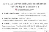 API-119: Advanced Macroeconomics for the Open … 119/API-119 slides/L1...API-119: Advanced Macroeconomics for the Open Economy II ... -rp t = B 1 x t - B-A. Special case: ... 2009-13: