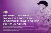 Enhancing Rural Women’s Voice in Agricultural Policy ... women.pdf1 Enhancing Rural Women’s Voice in Agricultural Policy Formulation Asian Partnership for the Development of Human
