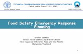 Food Safety Emergency Response Planning · action. Codex Alimentarius, ... –Set the objectives for the emergency response –Identify data required ... –Begin to collect & focus