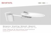 Ropox Swing Wash Basin - Contour Showers · Ropox Swing Wash Basin 40-41140 / Height adjustable with high wall unit User Manual & Mounting Instructions Keep this folder with product