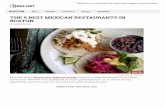 Best Mexican Food in Boston - besitomexican.com 9 BEST MEXICAN RESTAURANTS IN BOSTON CHRISTINA NG/THRILLIST Even the Hub's disastrously designed streets deserve to reap the beneﬁts